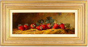 Paul Wilson, Original oil painting on panel, Strawberries Medium image. Click to enlarge