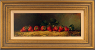 Paul Wilson, Original oil painting on panel, Strawberries Medium image. Click to enlarge