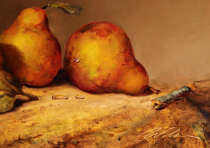 Paul Wilson, Original oil painting on panel, Pears Signature image. Click to enlarge