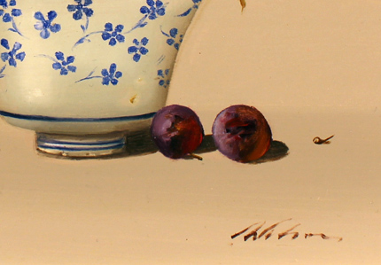 Paul Wilson, Original oil painting on panel, Grapes Signature image. Click to enlarge