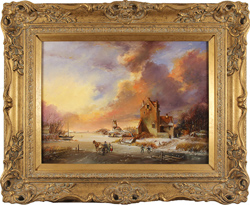 Paul Wilson, Original oil painting on canvas, Dutch Scene Medium image. Click to enlarge