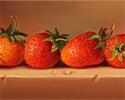 Paul Wilson, Original oil painting on panel, Strawberries Medium image. Click to enlarge