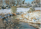 Peter Barker, Original oil painting on panel, Winter Burdock