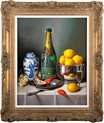 Raymond Campbell, Original oil painting on panel, An Elegant Indulgence Medium image. Click to enlarge