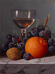 Raymond Campbell, Original oil painting on panel, Aperitif Medium image. Click to enlarge