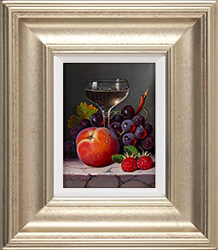 Raymond Campbell, Original oil painting on panel, Notes of Peach and Berry