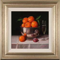 Raymond Campbell, Original oil painting on panel, Bowl of Oranges Medium image. Click to enlarge