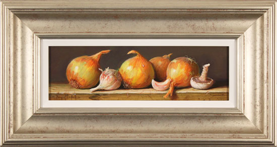 Raymond Campbell, Original oil painting on panel, Onions