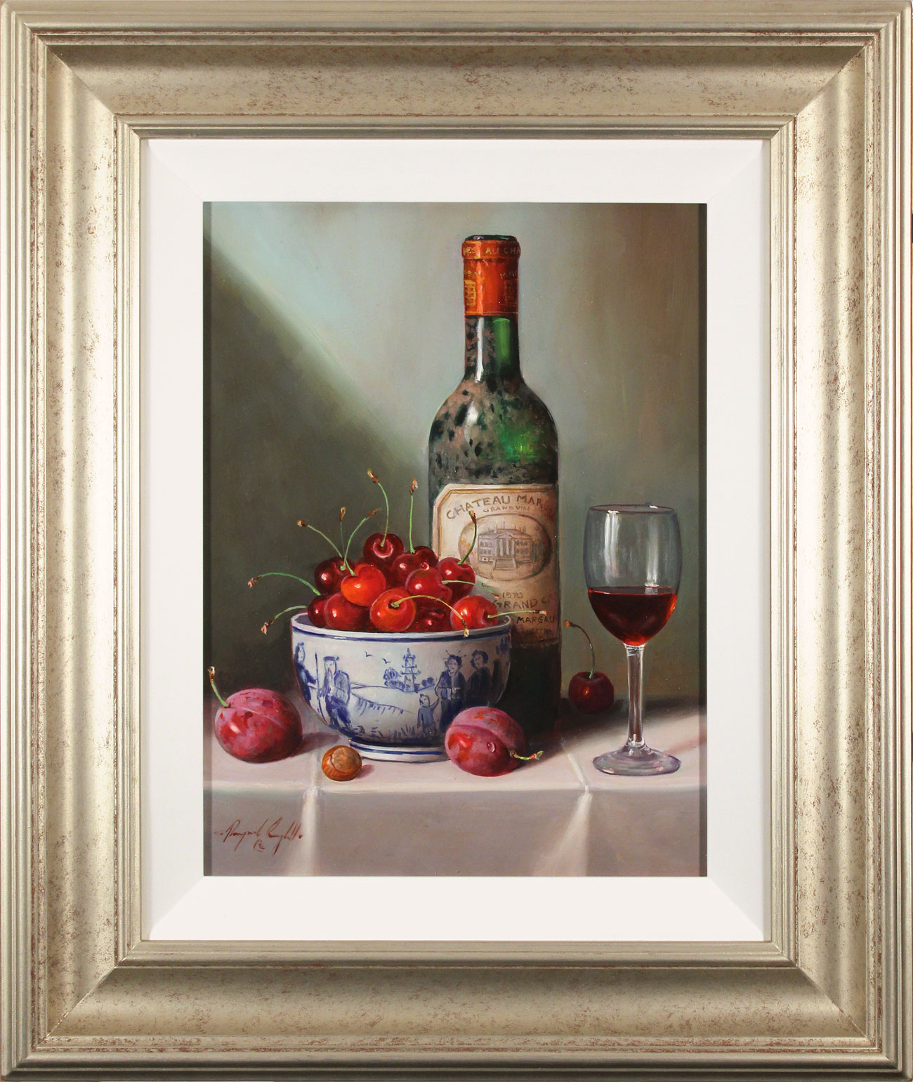 Raymond Campbell, Original oil painting on panel, Notes of Cherry and Plum