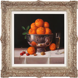Raymond Campbell, Original oil painting on panel, Bowl of Oranges Medium image. Click to enlarge