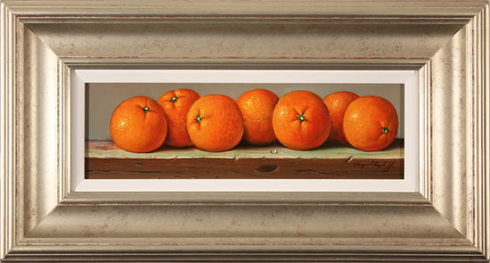 Raymond Campbell, Original oil painting on panel, Clementines