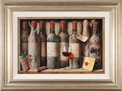 Raymond Campbell, Original oil painting on panel, Favourites from the Cellar Medium image. Click to enlarge