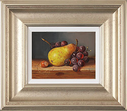 Raymond Campbell, Original oil painting on panel, Pear, Walnut and Grapes Medium image. Click to enlarge