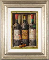 Raymond Campbell, Original oil painting on panel, Treasures of the Cellar  Medium image. Click to enlarge
