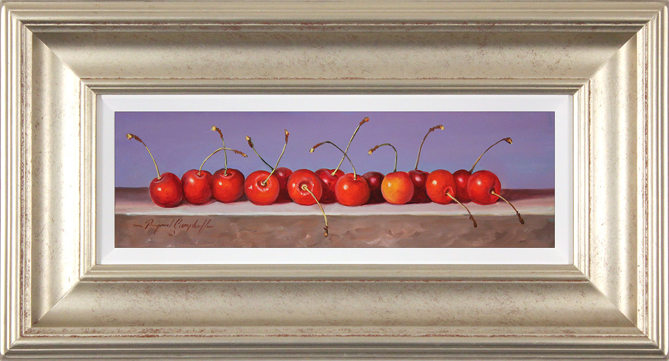 Raymond Campbell, Original oil painting on panel, Cherries Click to enlarge