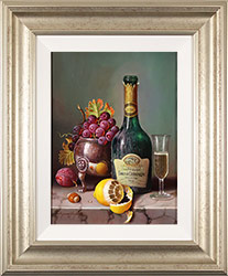 Raymond Campbell, Original oil painting on panel, Chilled Taittinger, 1988 Vintage Champagne