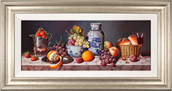 Raymond Campbell, Original oil painting on panel, Luscious Fruits, Ripe for Picking Medium image. Click to enlarge