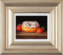 Raymond Campbell, Original oil painting on panel, Donut Mind if I Do Medium image. Click to enlarge