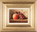 Raymond Campbell, Original oil painting on panel, Peach and Grapes Medium image. Click to enlarge
