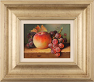 Raymond Campbell, Original oil painting on panel, Peach and Grapes Medium image. Click to enlarge