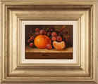 Raymond Campbell, Original oil painting on panel, Clemetine and Grapes Medium image. Click to enlarge