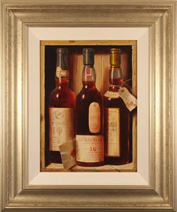 Raymond Campbell, Original oil painting on panel, Whisky Galore, Three of the Finest Medium image. Click to enlarge