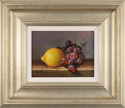 Raymond Campbell, Original oil painting on panel, Lemon and Grapes Medium image. Click to enlarge