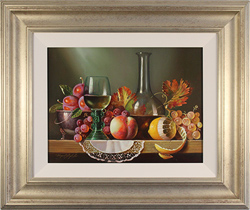 Raymond Campbell, Original oil painting on panel, Fruits and Fine Wine Medium image. Click to enlarge