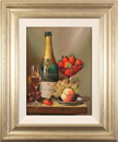 Raymond Campbell, Original oil painting on panel, Strawberries and Champagne Medium image. Click to enlarge