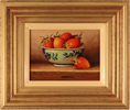 Raymond Campbell, Original oil painting on panel, Strawberries