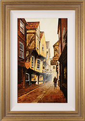 Richard Telford, Original oil painting on panel, Stroll Down the Shambles Medium image. Click to enlarge