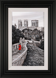 Richard Telford, Original oil painting on panel, The City Walls, York Medium image. Click to enlarge