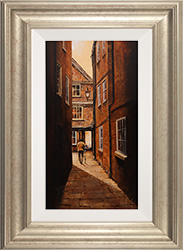 Richard Telford, Original oil painting on panel, Mad Alice Lane, York Medium image. Click to enlarge