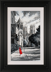 Richard Telford, Original oil painting on panel, Summer Stroll, York Minster