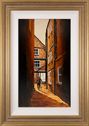 Richard Telford, Original oil painting on panel, Mad Alice Lane, York