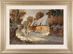 Richard Telford, Original oil painting on panel, A Winter's Walk Medium image. Click to enlarge