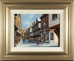 Gordon Lees, Original oil painting on panel, Stonegate, York Medium image. Click to enlarge