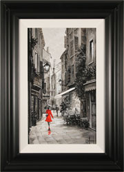 Richard Telford, Original oil painting on panel, Woman in Red Medium image. Click to enlarge