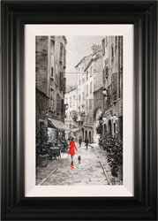 Richard Telford, Original oil painting on panel, Stroll Down the Cobbles  Medium image. Click to enlarge