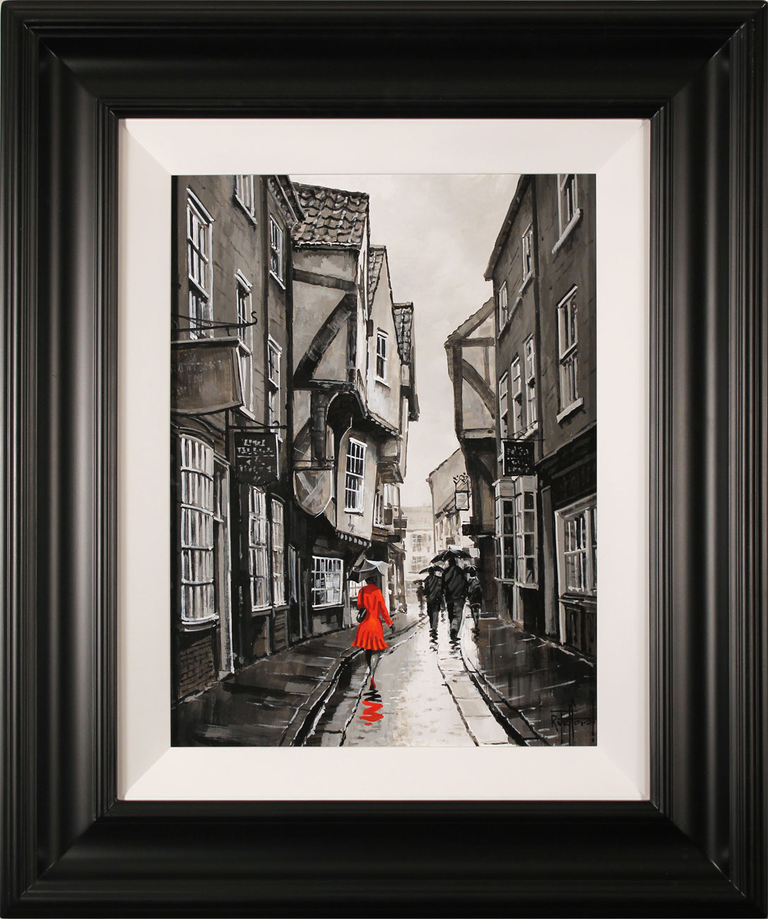 Richard Telford, Original oil painting on panel, The Shambles, York