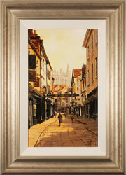 Richard Telford, Original oil painting on panel, Soft Light on Stonegate, York Medium image. Click to enlarge