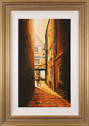 Richard Telford, Original oil painting on panel, Mad Alice Lane, York Medium image. Click to enlarge