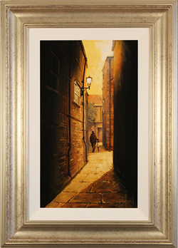 Richard Telford, Original oil painting on panel, Mad Alice Lane, York Medium image. Click to enlarge