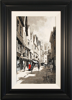Richard Telford, Original oil painting on panel, Low Petergate, York Medium image. Click to enlarge