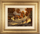 Richard Telford, Original oil painting on panel, Winter Along the Lane Medium image. Click to enlarge