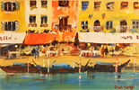 Roberto Luigi Valente, Original acrylic painting on board, Portofino Medium image. Click to enlarge