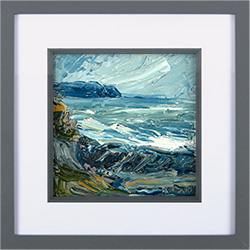 Rupert Aker, Original oil painting on paper, Croyde Medium image. Click to enlarge