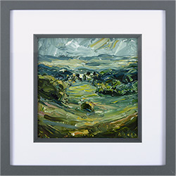 Rupert Aker, Original oil painting on paper, Summer Shower Medium image. Click to enlarge