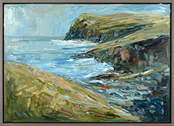 Rupert Aker, Original oil painting on canvas, Pentire Point  Medium image. Click to enlarge