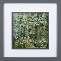 Rupert Aker, Original oil painting on paper, Larch, Badbury Clump